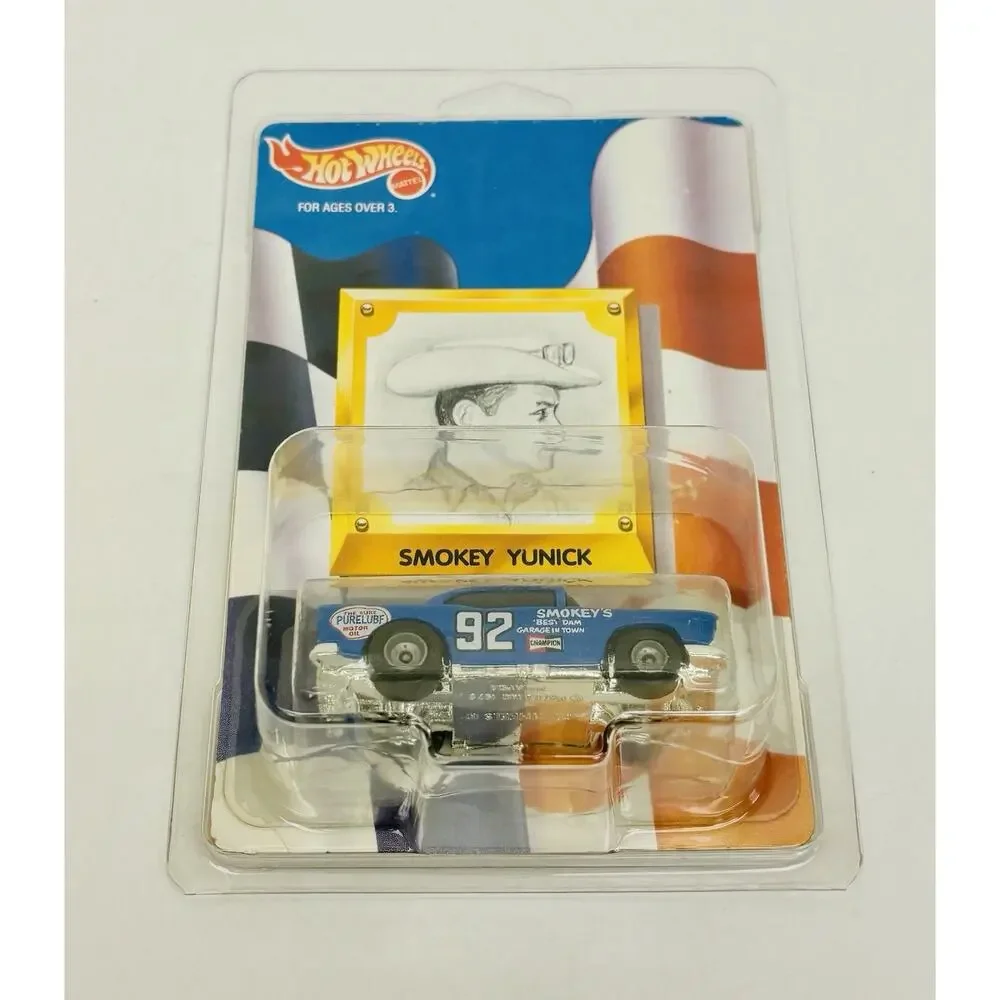 Hot Wheels Smokey Yunick '55 Chevy Part 1 Blue #92 Stock Car w/ Protector Case
